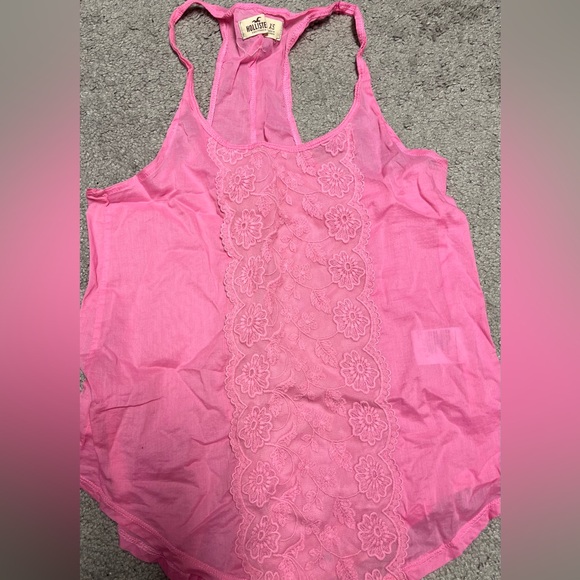 Hollister Tops - Hollister Pink Floral Lace Camisole